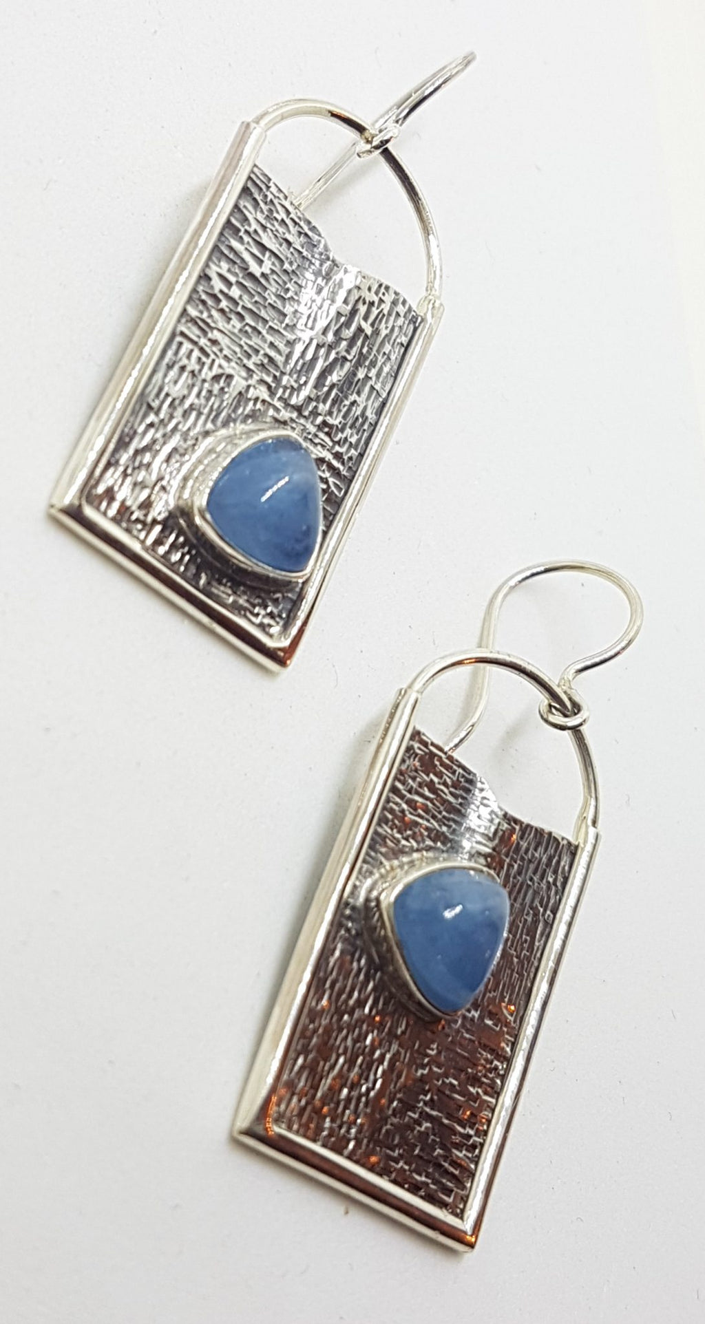 Sterling Silver Large Aquamarine Drop Earrings