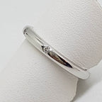 18ct White Gold Two Diamond Wedding Band / Ring