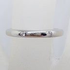 18ct White Gold Two Diamond Wedding Band / Ring