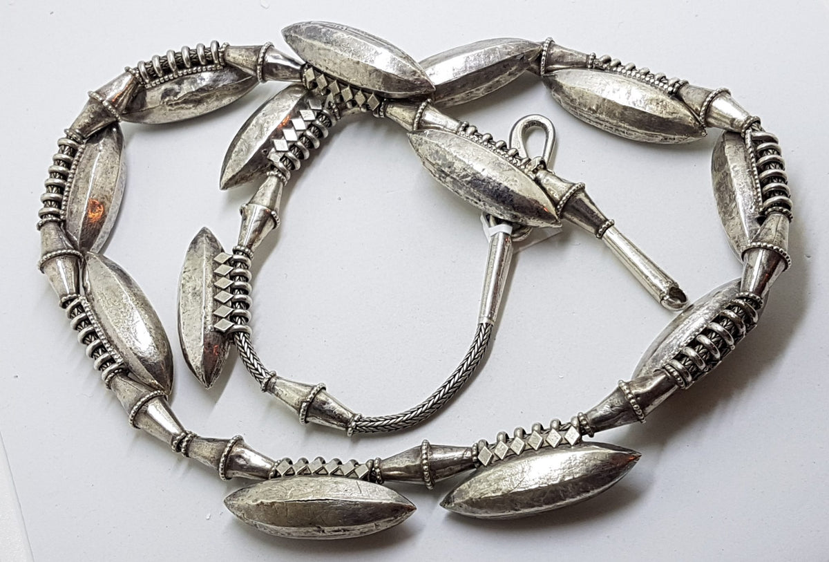 Sterling Silver Chunky and Unusual Necklace / Chain - Long