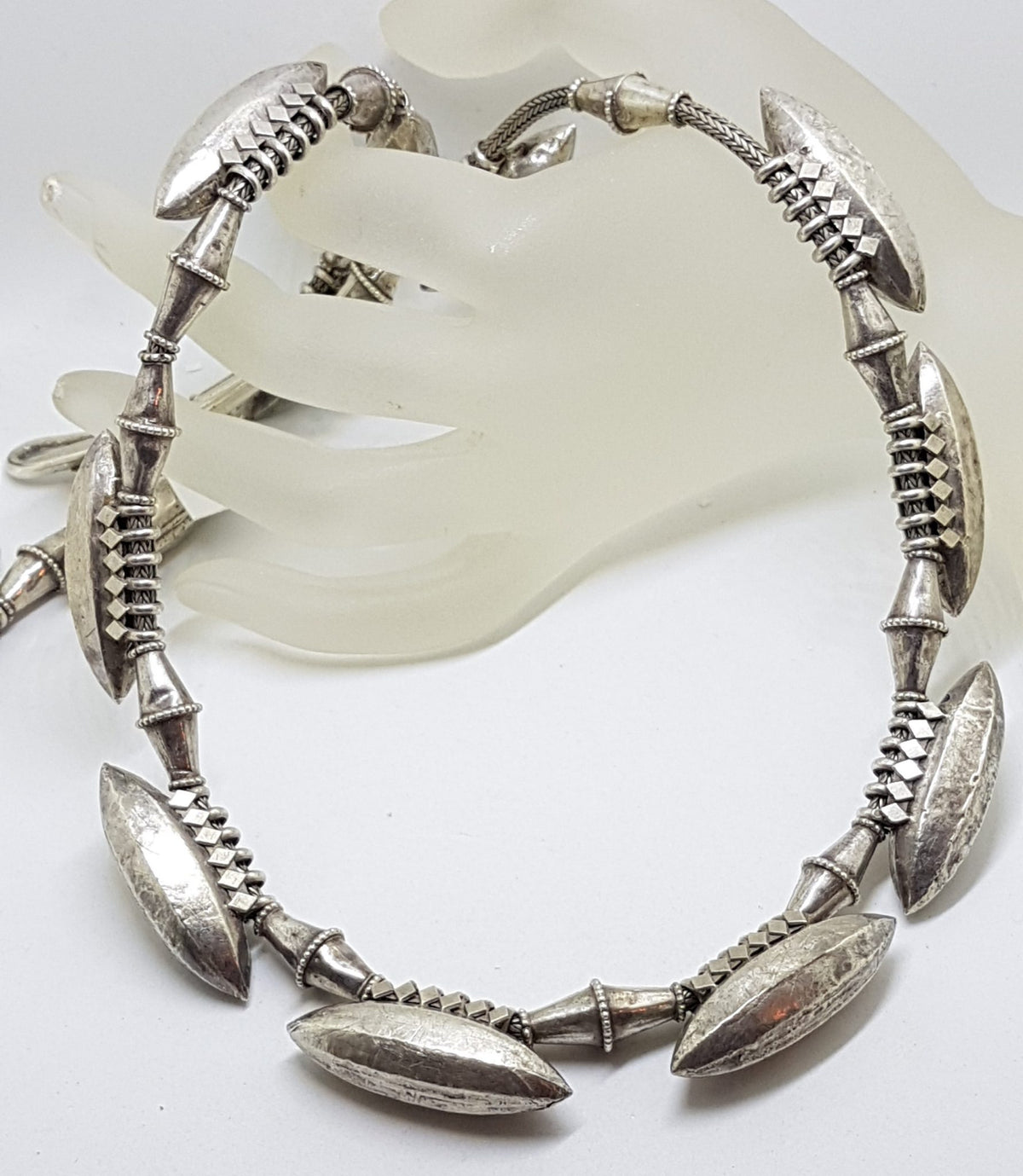 Sterling Silver Chunky and Unusual Necklace / Chain - Long