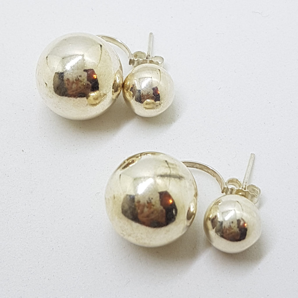 Sterling Silver Ball Stud / Drop Earrings