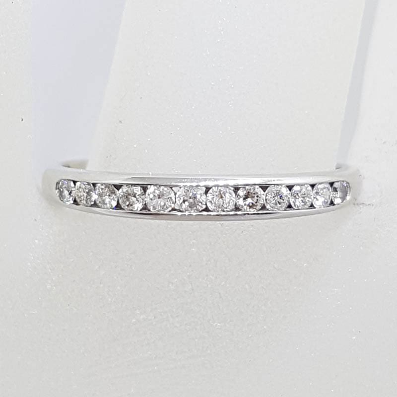 18ct White Gold Diamond Channel Set Eternity / Wedding Band Ring