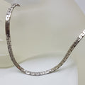 835 Silver Flat Link Collier Chain / Necklace