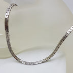 835 Silver Flat Link Collier Chain / Necklace