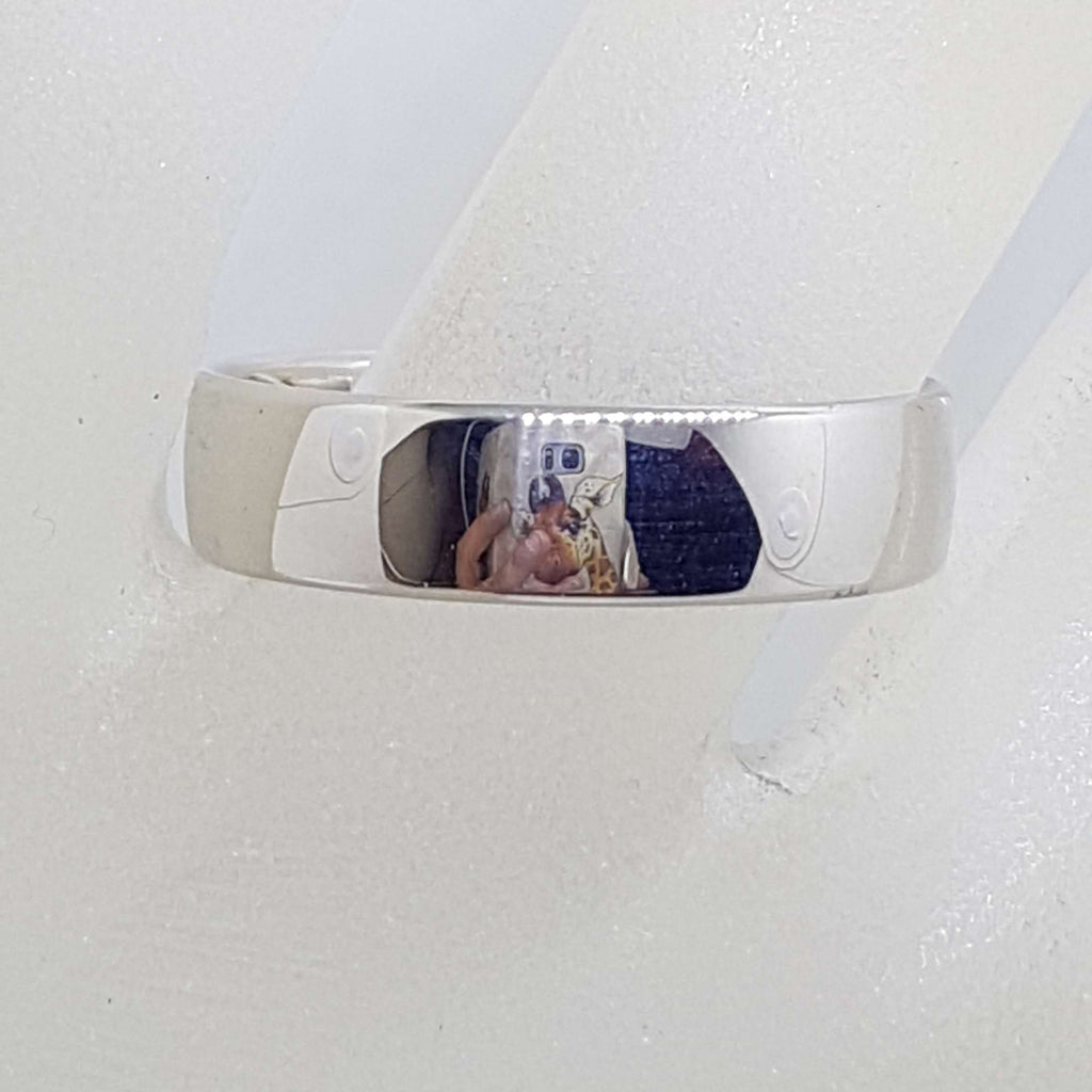 18ct White Gold Wide Wedding Band Ring