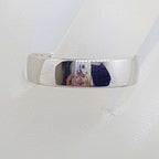 18ct White Gold Wide Wedding Band Ring