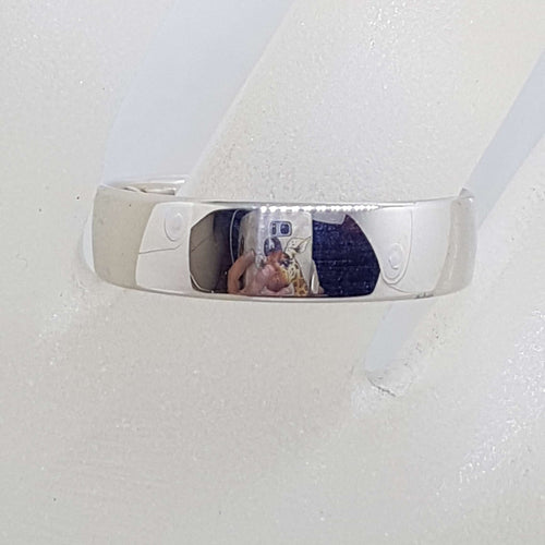 18ct White Gold Wide Wedding Band Ring