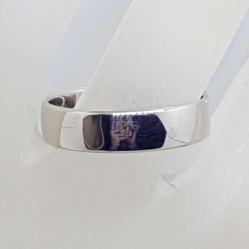 18ct White Gold Wide Wedding Band Ring