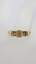 14ct Yellow Gold Cubic Zirconia Design Ring – Vintage – Large Size