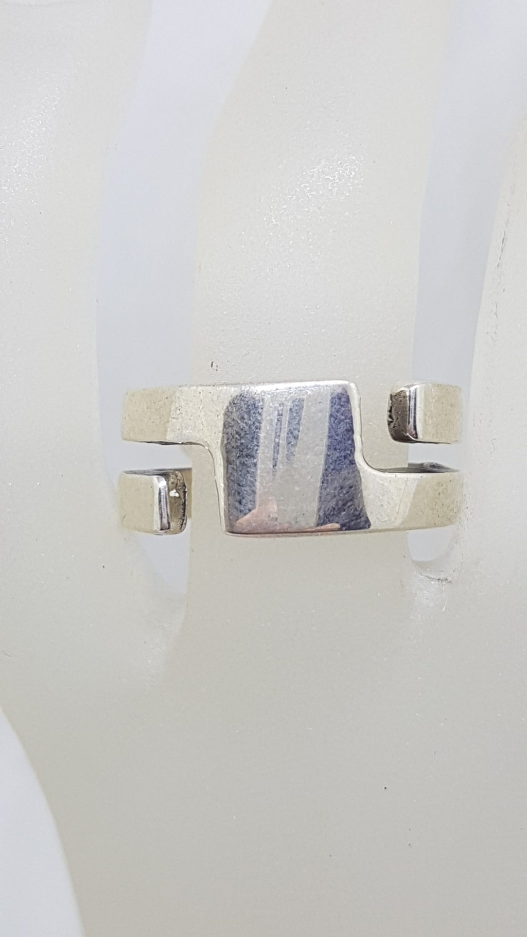 Sterling Silver Heavy Open Design Band Ring - Gents Ring / Ladies Ring