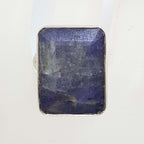 Sterling Silver Large Rectangular Sapphire Ring
