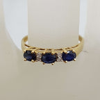 10ct Yellow Gold Natural Sapphire and Diamond Eternity Ring