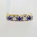 18ct Yellow Gold Sapphire & Diamond Wedding/Eternity Ring
