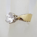 14ct Yellow Gold Cubic Zirconia Ring - Vintage