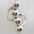Sterling Silver Large and Wide Ball Design Ring - Vintage