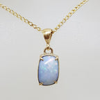 9ct Yellow Gold Unique Shape Opal Pendant on Gold Chain