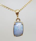 9ct Yellow Gold Unique Shape Opal Pendant on Gold Chain