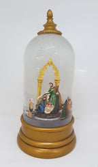 Musical Christmas Bell / Dome Shape Glitter Lantern – Nativity Scene – Christmas Ornament Design #20