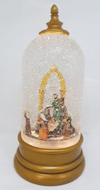 Musical Christmas Bell / Dome Shape Glitter Lantern – Nativity Scene – Christmas Ornament Design #20