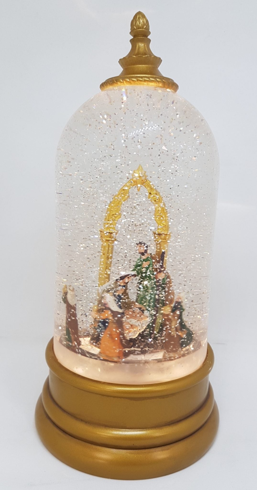 Musical Christmas Bell / Dome Shape Glitter Lantern – Nativity Scene – Christmas Ornament Design #20