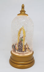 Musical Christmas Bell / Dome Shape Glitter Lantern – Nativity Scene – Christmas Ornament Design #20