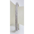 Sterling Silver Cubic Zirconia Hinged Bangle