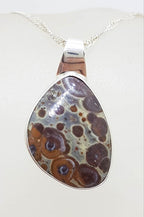 Sterling Silver Astroite Jasper Pendant on Silver Chain