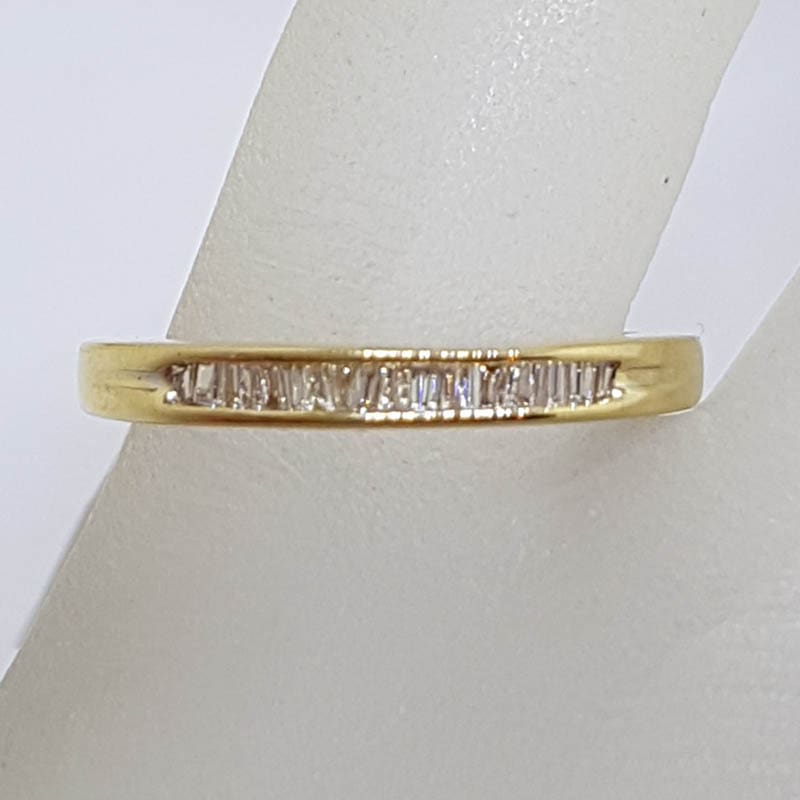 18ct Yellow Gold Diamond Channel Set Wedding / Eternity / Stackable Ring