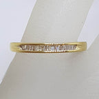 18ct Yellow Gold Diamond Channel Set Wedding / Eternity / Stackable Ring