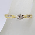 18ct Yellow Gold Claw Set and Channel Set Diamond Engagement Ring