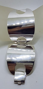 Sterling Silver Large Wide Vintage Bangle / Bracelet