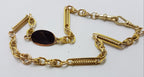 15ct and 9ct Yellow Gold Heavy and Ornate Fob Chain / Necklace - Antique / Vintage