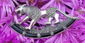 Sterling Silver Marcasite &amp; Black Onyx Big Cat Brooch – Puma / Jaguar