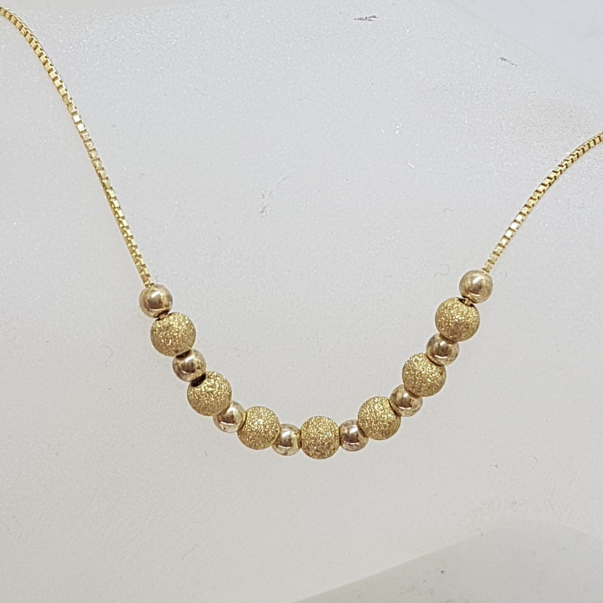 9ct Yellow Gold Ball Design Necklace / Chain