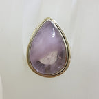 Sterling Silver Large Teardrop / Pear Shape Morganite Ring