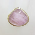 Sterling Silver Large Teardrop / Pear Shape Morganite Ring