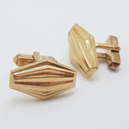 9ct Rose Gold Stunning Marquis Shape Cufflinks - Antique / Vintage