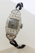 Platinum and Diamond Art Deco Ladies Watch - Antique