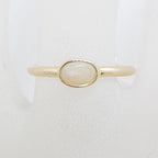 9ct Yellow Gold Solid Opal Oval Ring