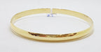 9ct Yellow Gold Solid Plain Golf Bangle - Round