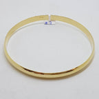 9ct Yellow Gold Solid Plain Golf Bangle - Round