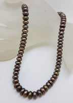 9ct Yellow Gold Clasp on Brown Pearl Strand Necklace / Chain