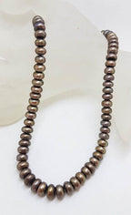 9ct Yellow Gold Clasp on Brown Pearl Strand Necklace / Chain