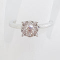 14ct White Gold Round Cluster Diamond Ring - Engagement Ring / Dress Ring