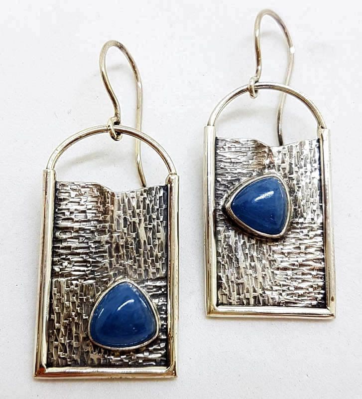 Sterling Silver Large Aquamarine Drop Earrings