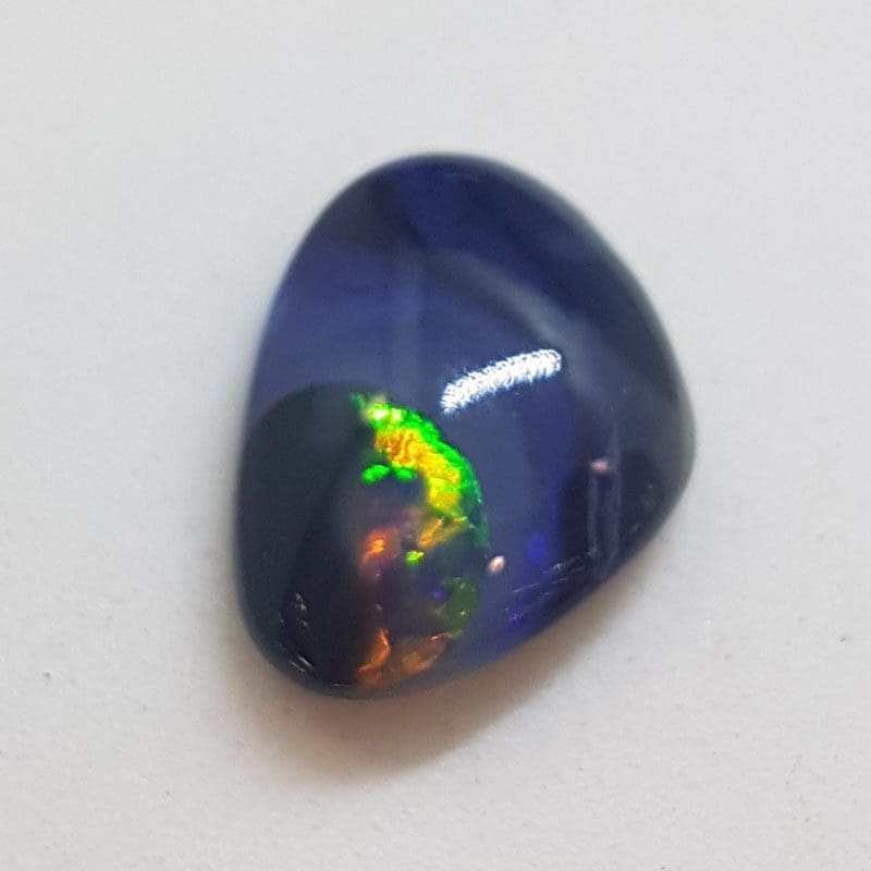 Polished Natural Blue Lighting Ridge Fish Eye Opal – Freeform Shape – Loose / Unset Stone