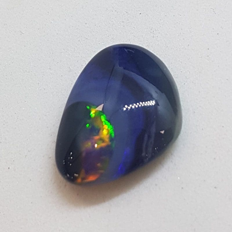 Polished Natural Blue Lighting Ridge Fish Eye Opal – Freeform Shape – Loose / Unset Stone