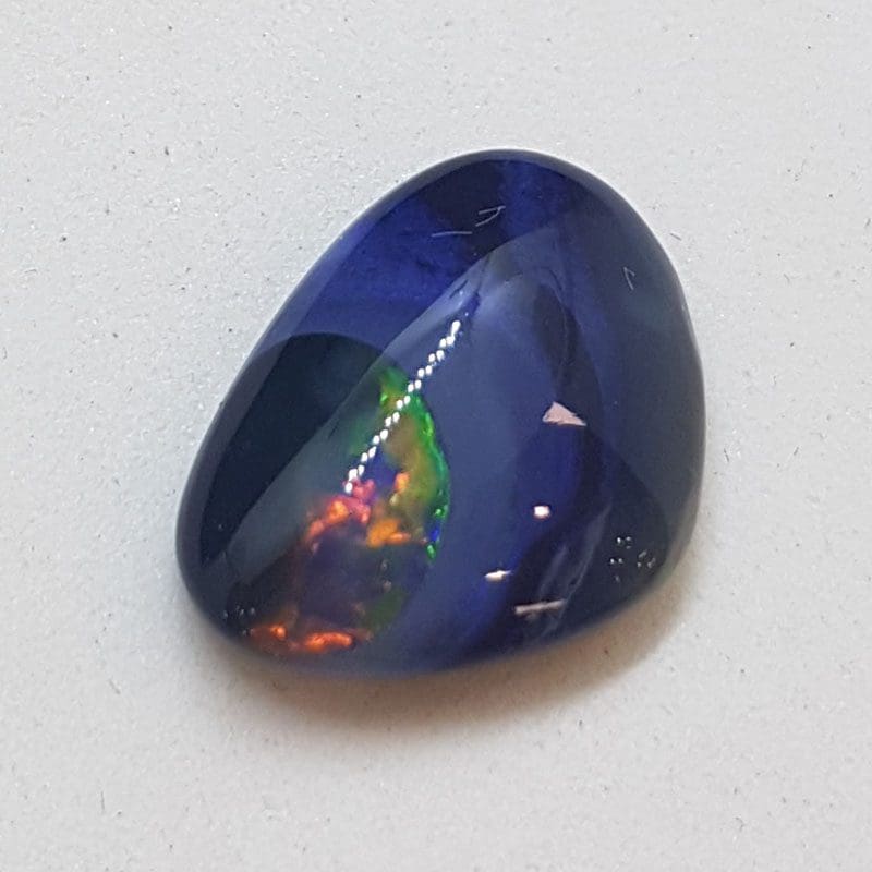 Polished Natural Blue Lighting Ridge Fish Eye Opal – Freeform Shape – Loose / Unset Stone