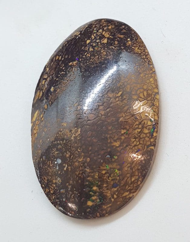 Polished Natural Koroit Boulder Opal - 140ct Large Egg-Shaped Oval Shape - Loose / Unset Stone